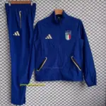 Italy Blue Full zipper Jacket Tracksuit+ long pants