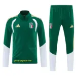 Italy Green Full Zipper Jacket Tracksuit + Long Pants