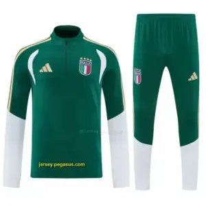 Italy Green Half Zipper Jacket Tracksuit + Long Pants