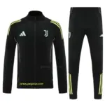Juventus Black FULL Zipper Jacket Tracksuit +Long Pants