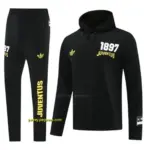 Juventus Black Hoodie Full Zipper Jacket + Long Pants