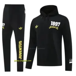 Juventus Black Sweatshirt Full Zipper Jacket+Long Pants