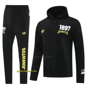 Juventus Black Sweatshirt Full Zipper Jacket+Long Pants