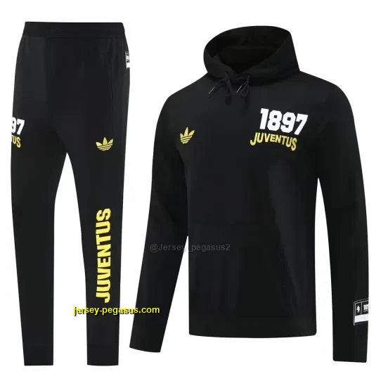 Juventus Black Sweatshirt Full Zipper Jacket+Long Pants
