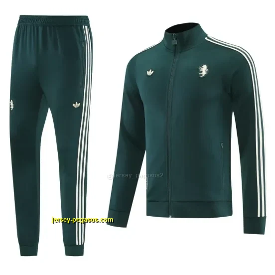 Juventus Retro Dark Green Full zipper Jacket Tracksuit+ long pants