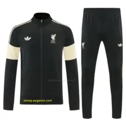 Liverpool Black & Cream Full Zipper Jacket Tracksuit + Long Pants