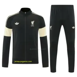 Liverpool Black & Cream Full Zipper Jacket Tracksuit + Long Pants