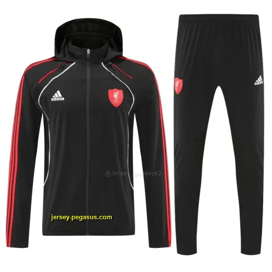 Liverpool Black Full zipper Jacket Tracksuit+ long pants