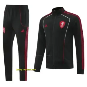 Liverpool FC Black Full zipper Jacket Tracksuit+ long pants