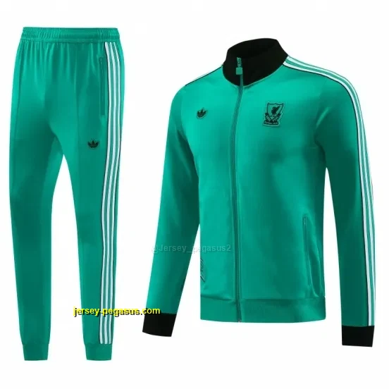 Liverpool Green Full Zipper Jacket +Long Pants