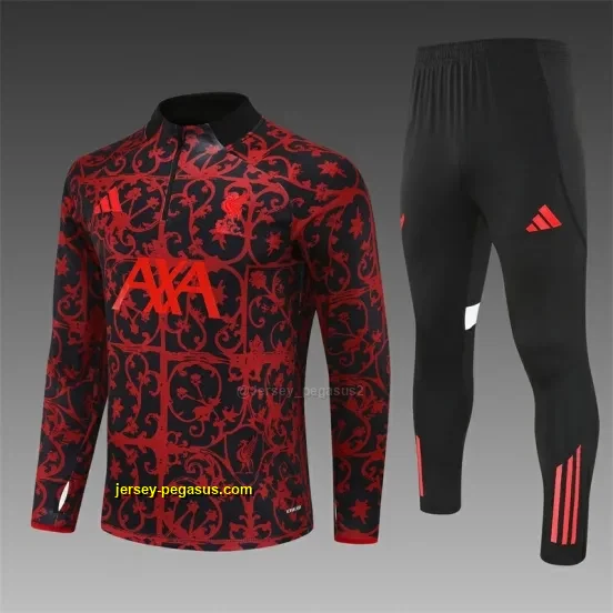 Liverpool Red Camouflage Half Zipper Jacket+Long Pants