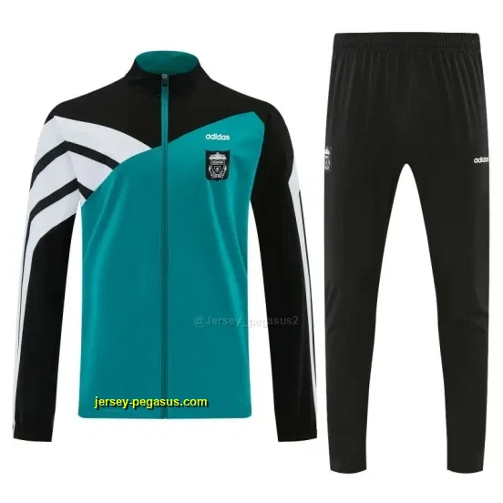 Liverpool Teal & Black Full Zipper Jacket Tracksuit + Long Pants