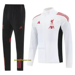 Liverpool White Half Zipper Jacket+Long Pants