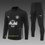 Manchester City Black Half Zipper Jacket+Long Pants