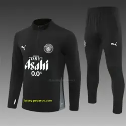 Manchester City Black Half Zipper Jacket+Long Pants