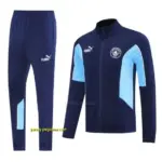Manchester City BlueNavy Full Zipper Jacket +Long Pants