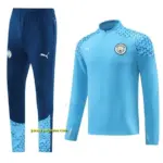 Manchester City Sky Blue Half Zipper Jacket+Long Pants