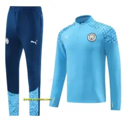 Manchester City Sky Blue Half Zipper Jacket+Long Pants