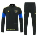 Manchester United Black & Blue Full Zipper Jacket Tracksuit + Long Pants