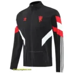 Manchester United Black Half Zipper Jacket+Long Pants