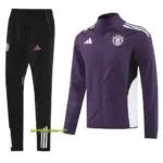 Manchester United Purple Half Zipper Jacket+Long Pants
