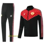 Manchester United RedBlack Full Zipper Jacket +Long Pants
