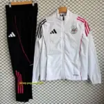 Mexico National Team White with Pink Full zipper Jacket Tracksuit+ long pants