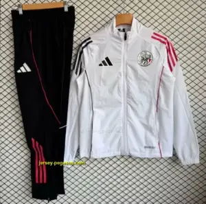 Mexico National Team White with Pink Full zipper Jacket Tracksuit+ long pants