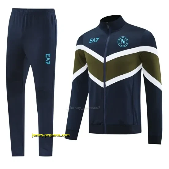 Napoli Navy Blue Full Zipper Jacket Tracksuit + Long Pants