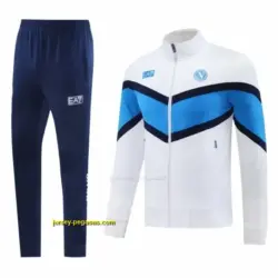 Napoli White Full Zipper Jacket+Long Pants