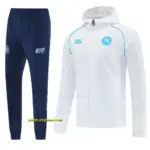 Napoli White Full zipper Jacket Tracksuit+ long pants