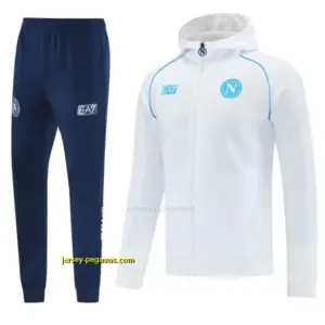 Napoli White Full zipper Jacket Tracksuit+ long pants