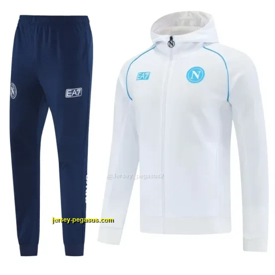Napoli White Full zipper Jacket Tracksuit+ long pants