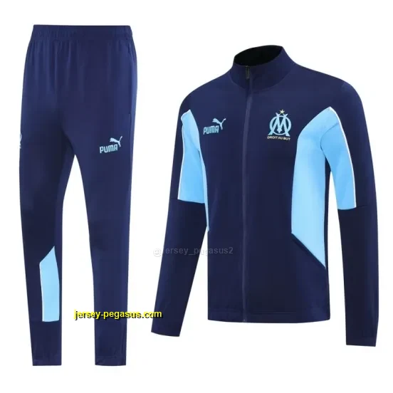 Olympique Marseille BlueNavy Full Zipper Jacket +Long Pants