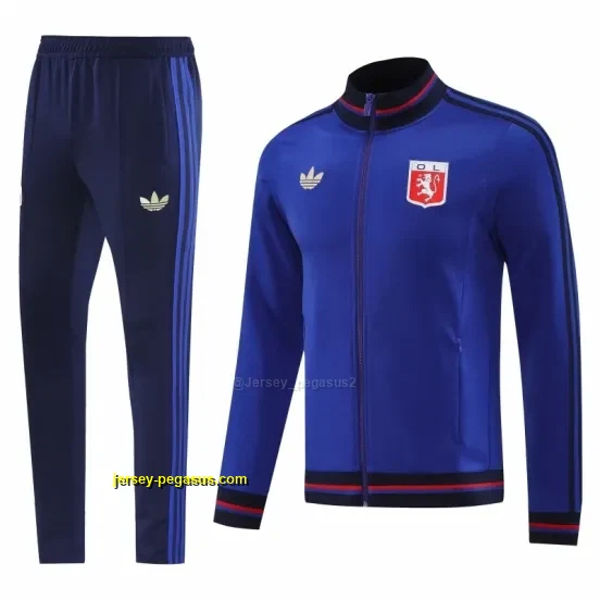 Olympique lyonnaisLyon Blue Full Zipper Jacket+Long Pants