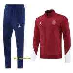 PSG Red Full Zipper Jacket +Long Pants
