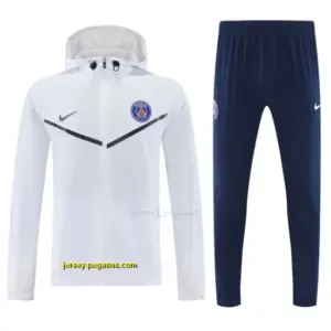 Paris White Full zipper Jacket Tracksuit+ long pants