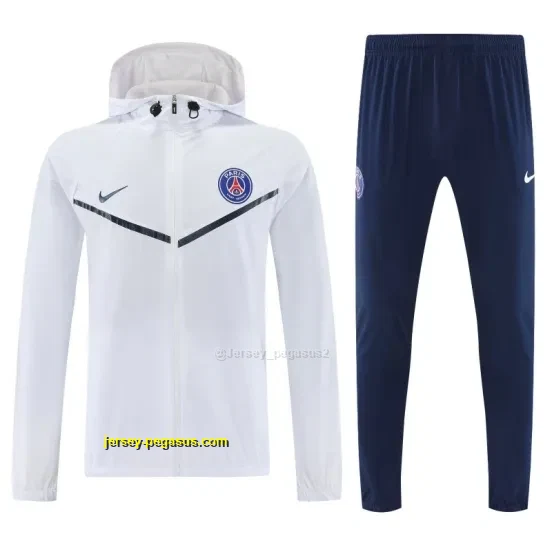 Paris White Full zipper Jacket Tracksuit+ long pants
