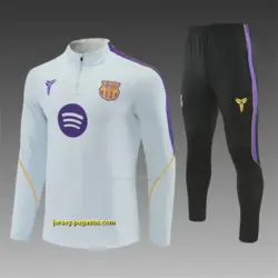 Player Version Barcelona Light GreyHalf Zipper Jacket+Long Pants