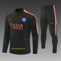 Player Version Paris Black Half Zipper Jacket+Long Pants