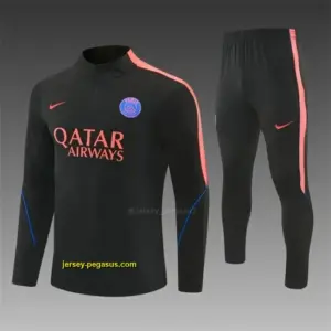 Player Version Paris Black Half Zipper Jacket+Long Pants
