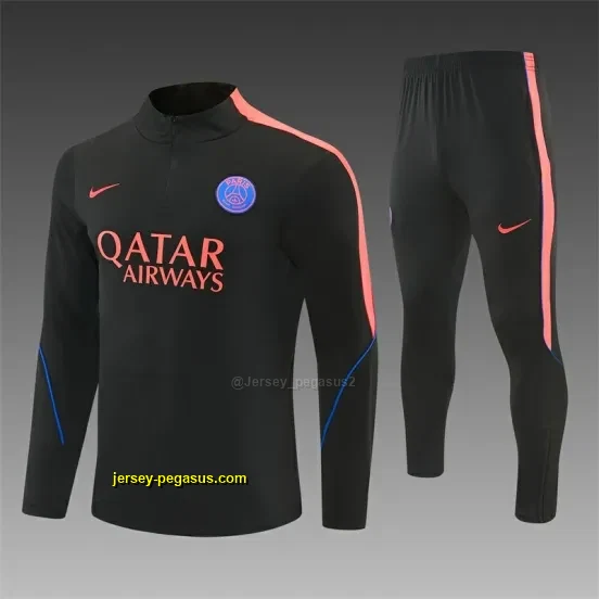 Player Version Paris Black Half Zipper Jacket+Long Pants