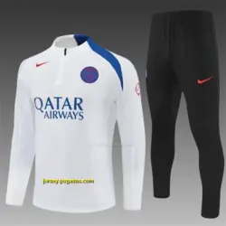 Player Version Paris White T90 Half Zipper Jacket+Long Pants