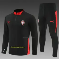 Portugal Black Half Zipper Jacket+Long Pants
