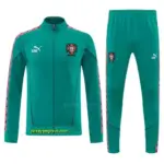 Portugal Green Full Zipper Jacket Tracksuit + Long Pants