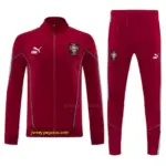 Portugal Red Full Zipper Jacket Tracksuit + Long Pants