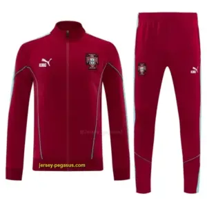 Portugal Red Full Zipper Jacket Tracksuit + Long Pants