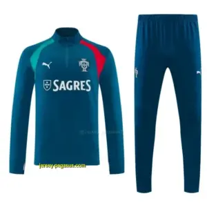 Portugal Teal Half Zipper Jacket Tracksuit + Long Pants
