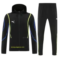 Puma Black Full Zipper Hooded Jacket Tracksuit + Long Pants
