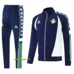 Real Betis x Kappa Navy Blue Full Zipper Jacket Tracksuit + Long Pants